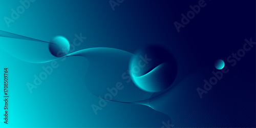 Wave abstract background design ocean blue earth