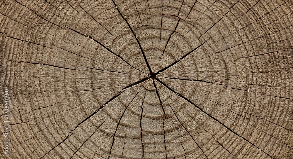 Fototapeta premium Wooden tree cross section
