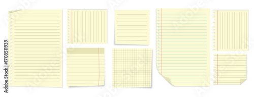 different pages block, rulled paper creme paper