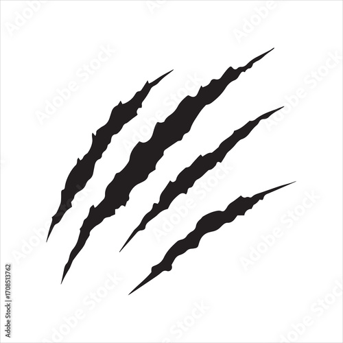  Animal Claw scratches mark silhouette vector, tiger scratches signs, cat scratches signs, dog scratches signs, bear scratches signs, lion scratches signs