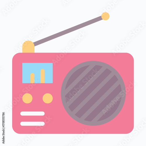 Radio Communication Device Isolated Vector flat Style Icon,