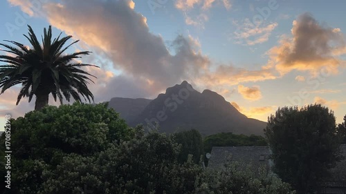 Mountain with clouds time lapse Cape town