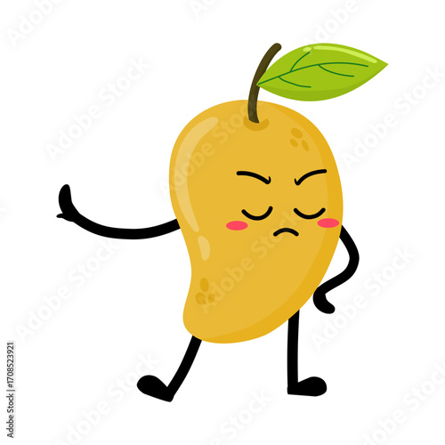 Cute Hand Drawn Mango Nope Stop Talking