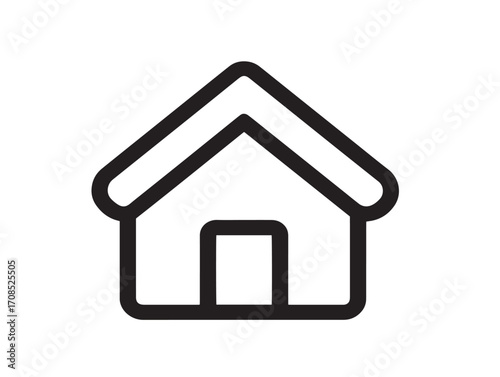 Modern new house design crafted in elegant detailed line drawing style