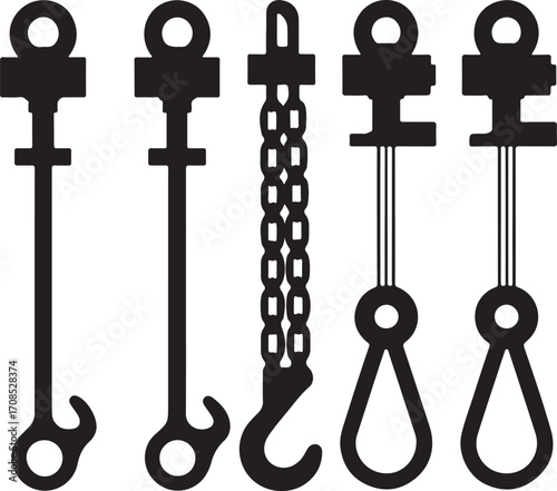 Black lifting hardware and chain lifting equipment