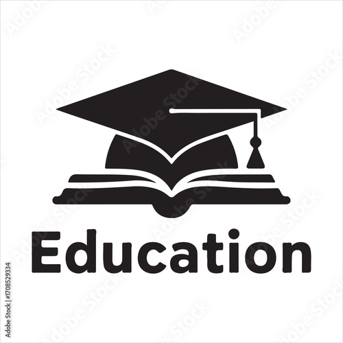 Graduation cap and diploma education icon vector illustration