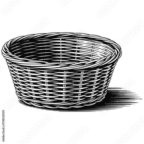 empty wicker basket