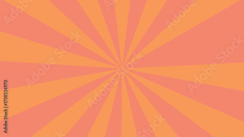Coral and Peach Sunburst Radiating Lines Background