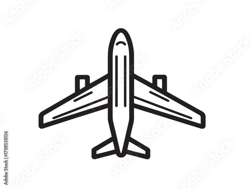 Creative journey travel icon design with beautiful line artwork