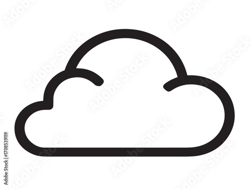 Minimal Weather Icon Graphic with Sleek Vector Line Artwork