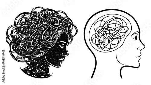 Print Head filled with tangled threads