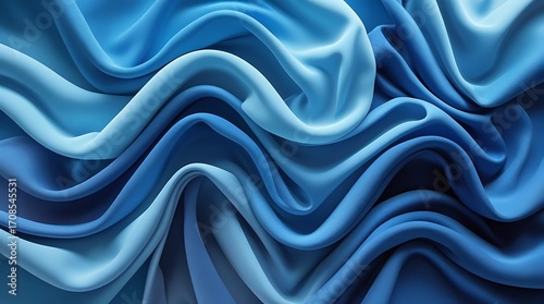 High Quality Blue Seamless Silk Fabric Texture for Branding