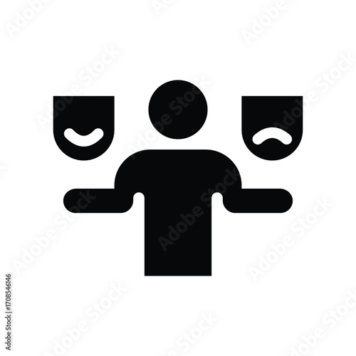 actor glyph icon illustration vector graphic.eps