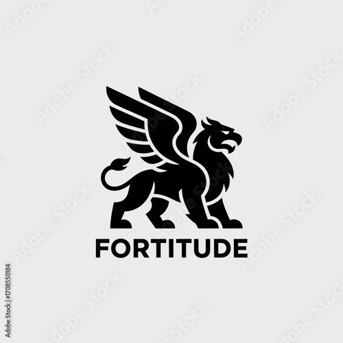 Griffin Mythical Creature Silhouette Vector Illustration