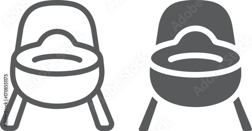 Two styles of potty training toilet for toddlers and babies