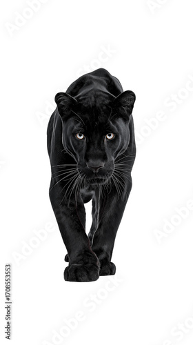 black panter isolated on white