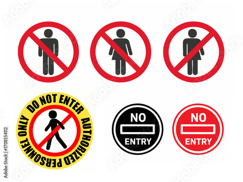 restricted area do not entry signal vector