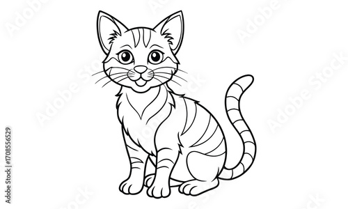Salem Cat, kids line art doodle pattern design t shirt design silhouette and vector, detailed illustration, perfect for relaxation, stress relief, adult coloring books, printable art therapy.