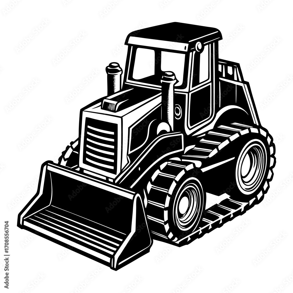 Naklejka premium Bulldozer