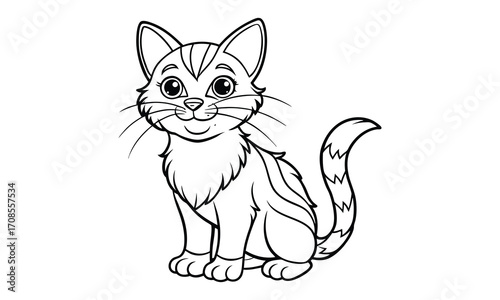 Salem Cat, kids line art doodle pattern design t shirt design silhouette and vector, detailed illustration, perfect for relaxation, stress relief, adult coloring books, printable art therapy.