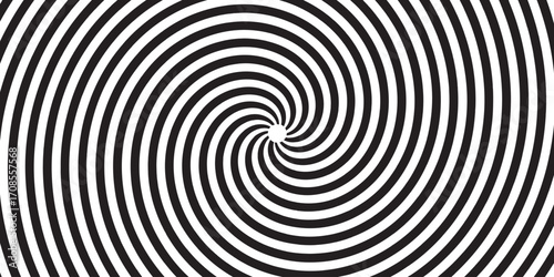 Black and white abstract spiral background