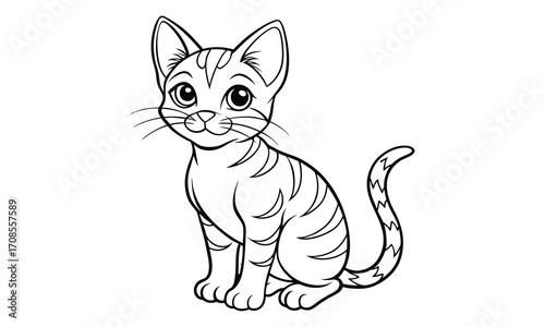 Salem Cat, kids line art doodle pattern design t shirt design silhouette and vector, detailed illustration, perfect for relaxation, stress relief, adult coloring books, printable art therapy.