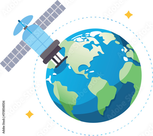 Vector illustration of the globe showing a global business concept on a transparent sphere
