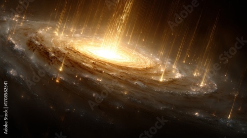Massive glowing portal in deep space spiraling galaxies cosmic phenomena outer space awe-inspiring energy vortex