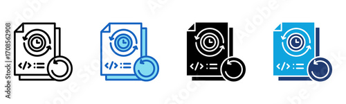 Rollback icon Multi Style Vector Illustration