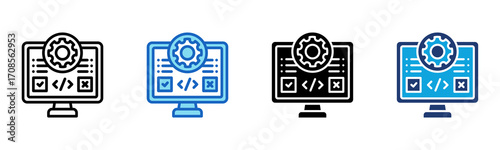 Testing icon Multi Style Vector Illustration