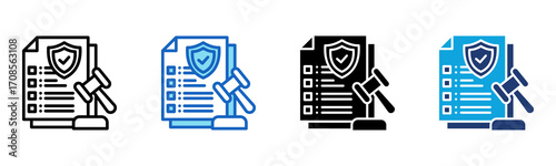 Regulatory icon Multi Style Vector Illustration