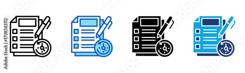 History icon Multi Style Vector Illustration