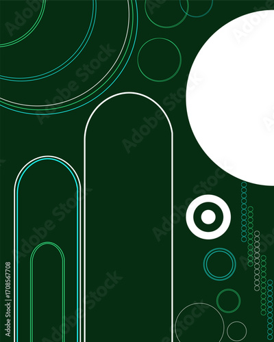 Boho minimal geometric with seafoam blue serene vibe