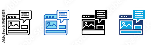 Alt Text icon Multi Style Vector Illustration