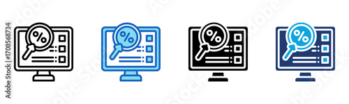 Click Through Rate icon Multi Style Vector Illustration