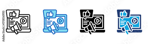 Advertising icon Multi Style Vector Illustration