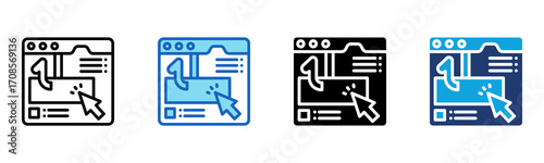 Clickbait icon Multi Style Vector Illustration