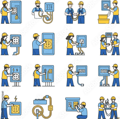 Icons of Electrical WorkIcons of Electrical Work