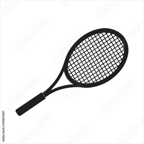 tennis racket silhouette vector, tennis clip art