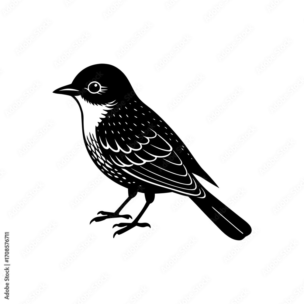 Obraz premium Painted Redstart Bird Vector