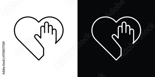 Voluntary service icon in line design. Editable stroke icons.