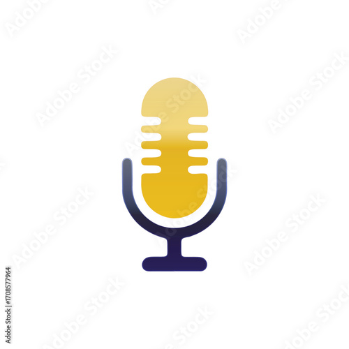 Retro Microphone Audio Icon Vector
