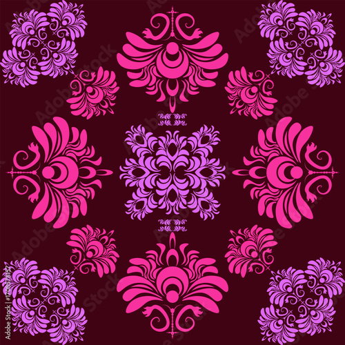 Ethnic patterns with pink playful elegance