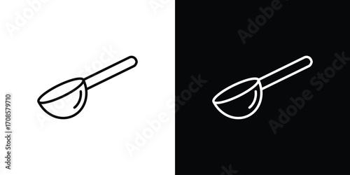 Scoop icon in line design. Editable stroke icons.