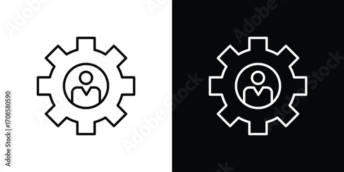 Responsible icon in line design. Editable stroke icons.