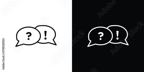 QNA icon in line design. Editable stroke icons.