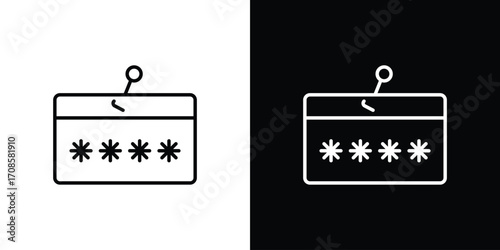 Password phishing icon in line design. Editable stroke icons.