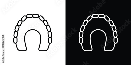 Maxilla icon in line design. Editable stroke icons.