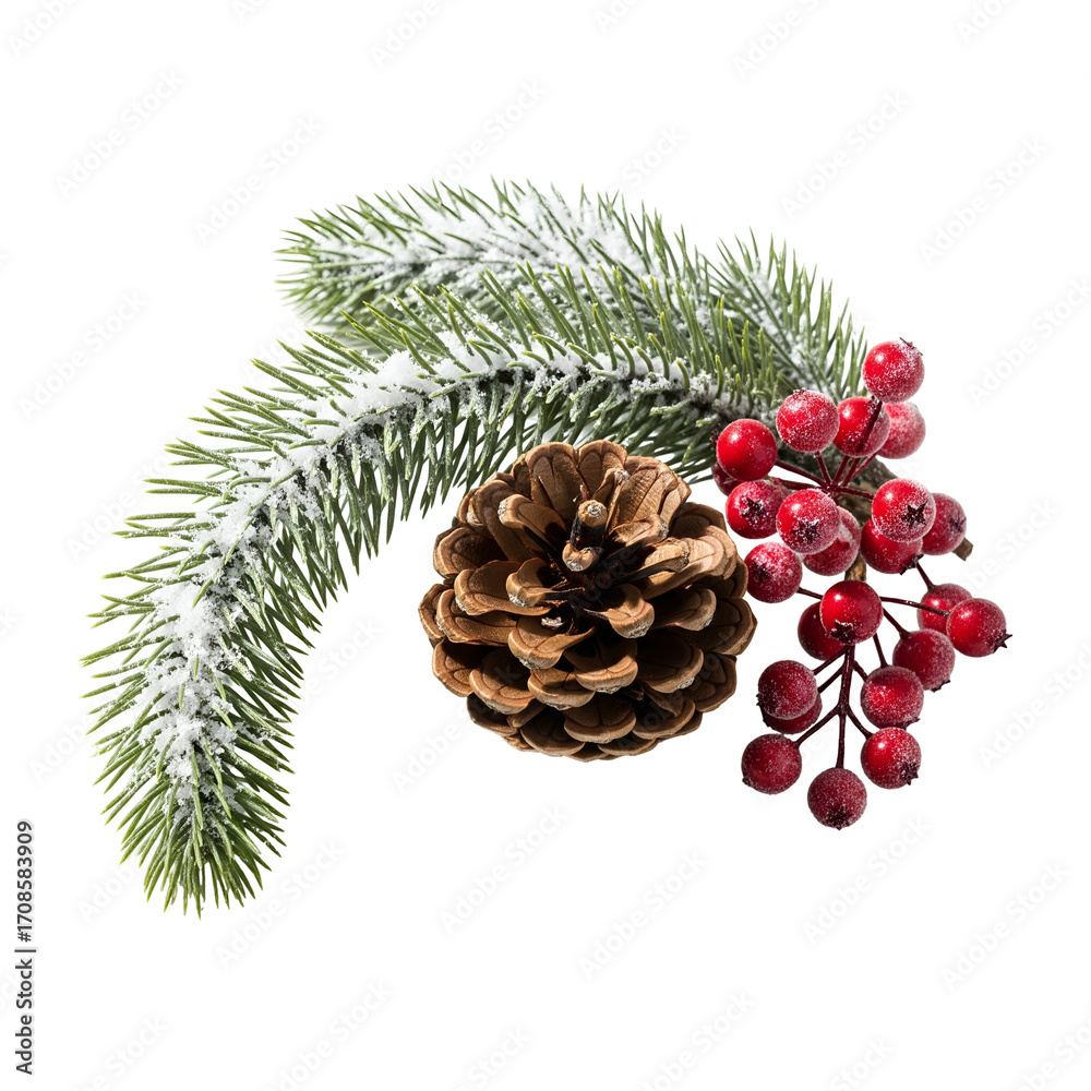 Fototapeta premium christmas decoration with cones and pine cones