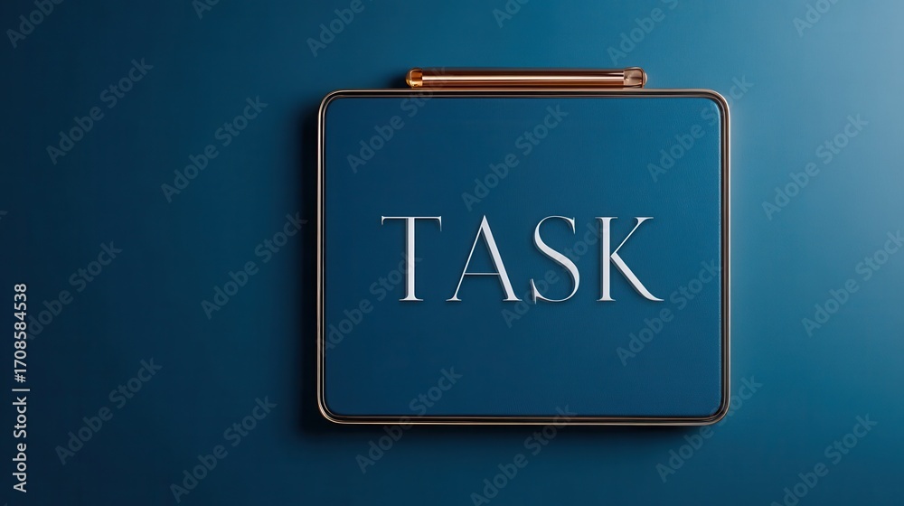 Fototapeta premium Creative Task Sign in Modern Style Design